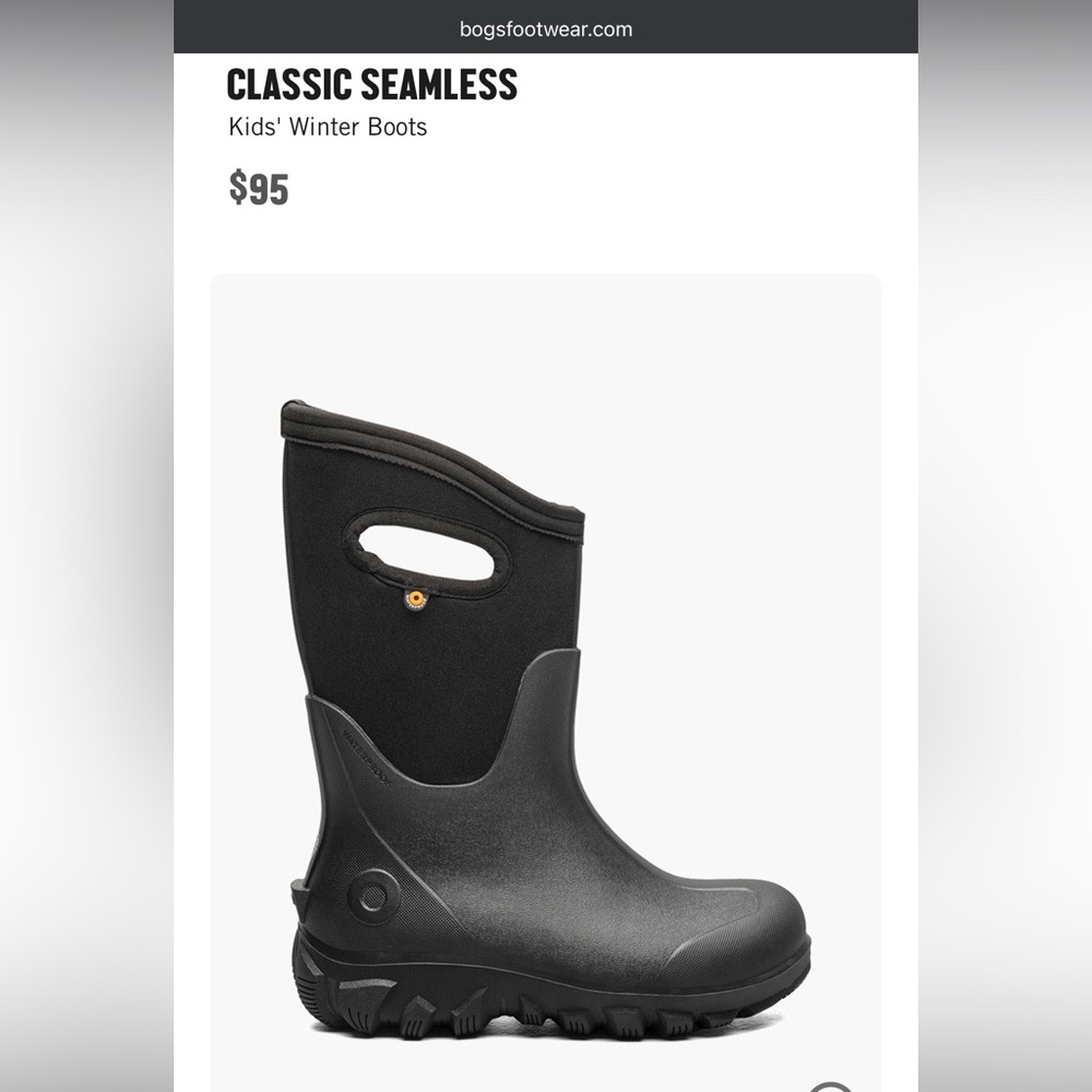 Bogs Classic Seamless Kids' Winter Boots Size 2, worn for 20 minutes 🙃